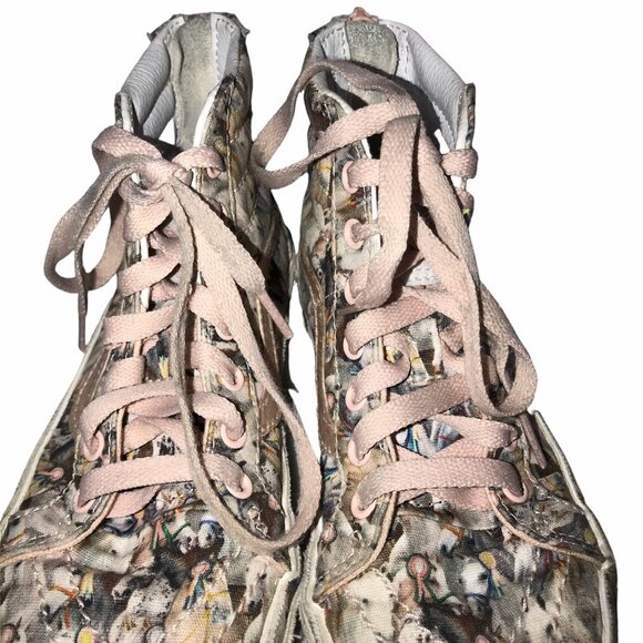 HTF Vans Molo Pink Horse Hi Top Sneakers 2.5 Equestrian Animal Lover - Picture 4 of 12